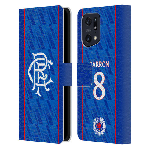 Rangers FC 2024/25 Players Home Kit Connor Barron Leather Book Wallet Case Cover For OPPO Find X5