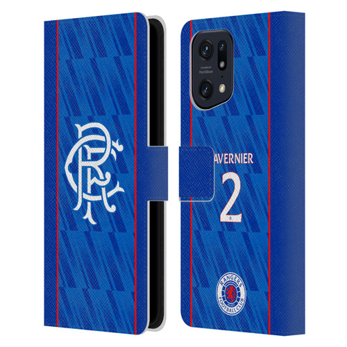 Rangers FC 2024/25 Players Home Kit James Tavernier Leather Book Wallet Case Cover For OPPO Find X5