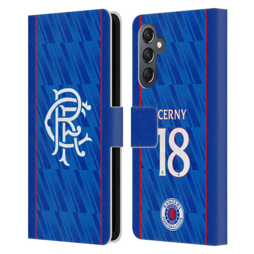 Rangers FC 2024/25 Players Home Kit Cerný Leather Book Wallet Case Cover For Samsung Galaxy A25 5G