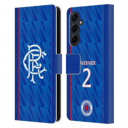 Rangers FC 2024/25 Players Home Kit James Tavernier Leather Book Wallet Case Cover For Samsung Galaxy A55 5G Rangers FC 2024/25 Players Home Kit James Tavernier Leather Book Wallet Case Cover For Samsung Galaxy A55 5G