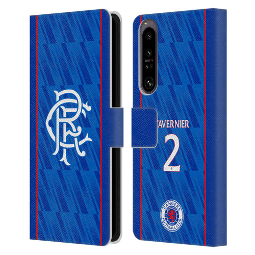 Rangers FC 2024/25 Players Home Kit James Tavernier Leather Book Wallet Case Cover For Sony Xperia 1 IV