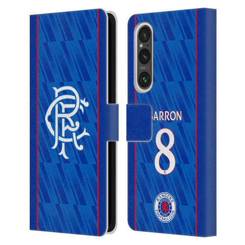Rangers FC 2024/25 Players Home Kit Connor Barron Leather Book Wallet Case Cover For Sony Xperia 1 V 5G