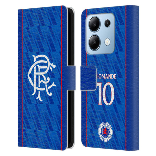 Rangers FC 2024/25 Players Home Kit Mohamed Diomande Leather Book Wallet Case Cover For Xiaomi Redmi Note 13/13 Pro 5G