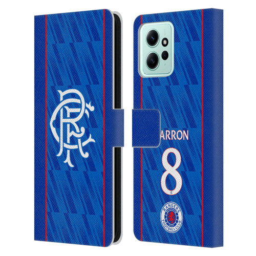 Rangers FC 2024/25 Players Home Kit Connor Barron Leather Book Wallet Case Cover For Xiaomi Redmi 12