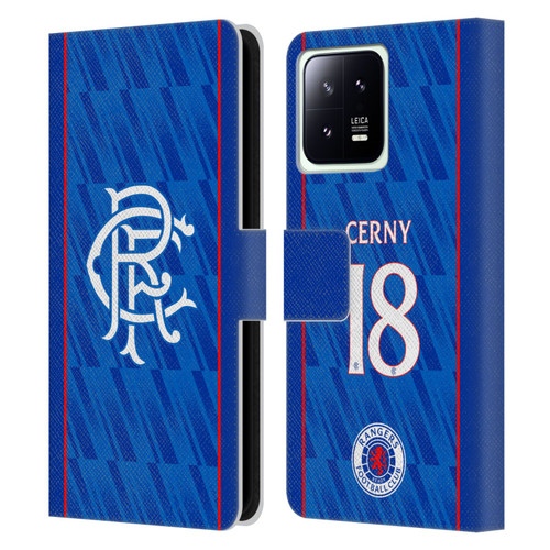 Rangers FC 2024/25 Players Home Kit Cerný Leather Book Wallet Case Cover For Xiaomi 13 5G