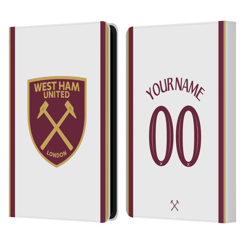 Custom Customised Personalised West Ham United FC 2024/25 Kit Third Leather Book Wallet Case Cover For Amazon Kindle Paperwhite 5 (2021)