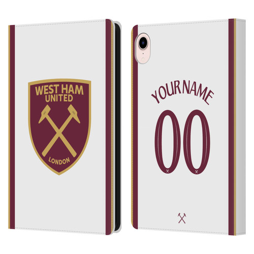Custom Customised Personalised West Ham United FC 2024/25 Kit Third Leather Book Wallet Case Cover For Apple iPad mini (2021/2024)