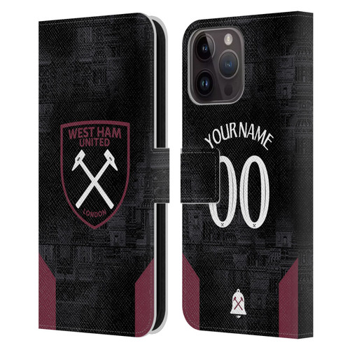 Custom Customised Personalised West Ham United FC 2024/25 Kit Away Leather Book Wallet Case Cover For Apple iPhone 15 Pro Max Custom Customised Personalised West Ham United FC 2024/25 Kit Away Leather Book Wallet Case Cover For Apple iPhone 15 Pro Max