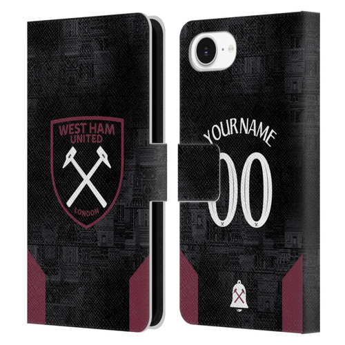 Custom Customised Personalised West Ham United FC 2024/25 Kit Away Leather Book Wallet Case Cover For Apple iPhone 16e Custom Customised Personalised West Ham United FC 2024/25 Kit Away Leather Book Wallet Case Cover For Apple iPhone 16e