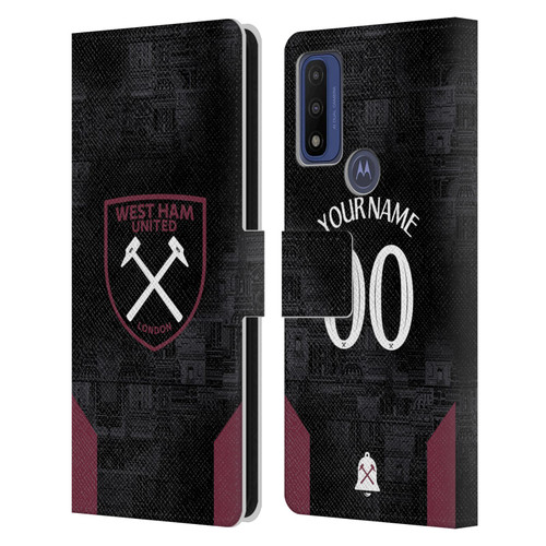 Custom Customised Personalised West Ham United FC 2024/25 Kit Away Leather Book Wallet Case Cover For Motorola G Pure Custom Customised Personalised West Ham United FC 2024/25 Kit Away Leather Book Wallet Case Cover For Motorola G Pure