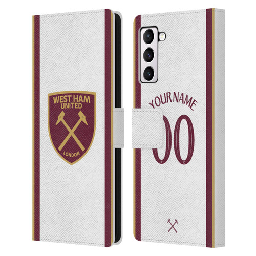 Custom Customised Personalised West Ham United FC 2024/25 Kit Third Leather Book Wallet Case Cover For Samsung Galaxy S21+ 5G Custom Customised Personalised West Ham United FC 2024/25 Kit Third Leather Book Wallet Case Cover For Samsung Galaxy S21+ 5G