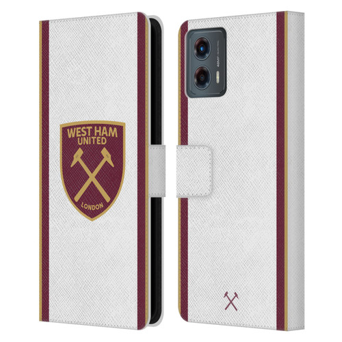 West Ham United FC 2024/25 Crest Kit Third Leather Book Wallet Case Cover For Motorola Moto G (2023)