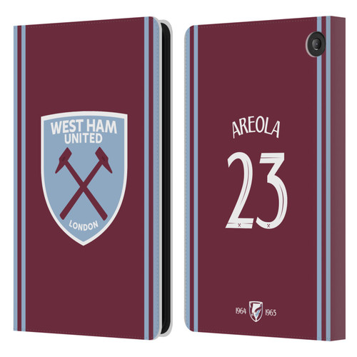 West Ham United FC 2024/25 Players Home Kit Alphonse Areola Leather Book Wallet Case Cover For Amazon Fire 7 2022