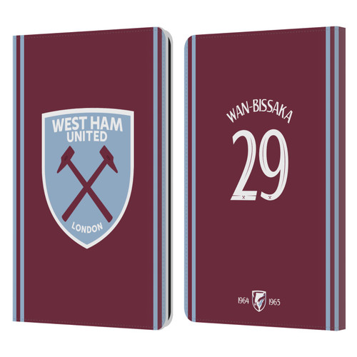 West Ham United FC 2024/25 Players Home Kit Aaron Wan-Bissaka Leather Book Wallet Case Cover For Amazon Kindle Paperwhite 1 / 2 / 3