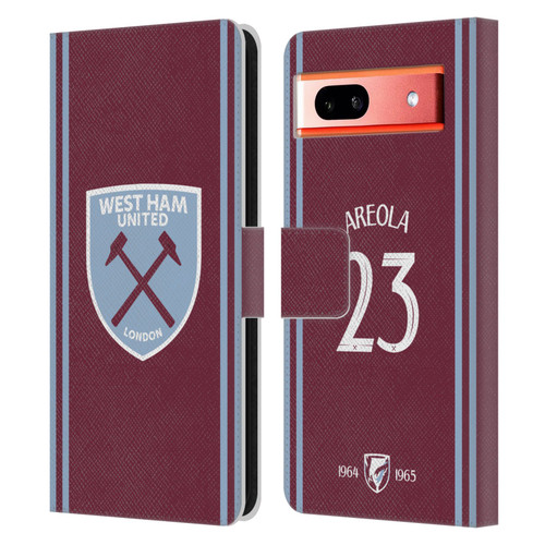 West Ham United FC 2024/25 Players Home Kit Alphonse Areola Leather Book Wallet Case Cover For Google Pixel 7a West Ham United FC 2024/25 Players Home Kit Alphonse Areola Leather Book Wallet Case Cover For Google Pixel 7a