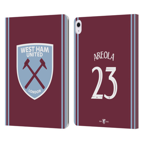 West Ham United FC 2024/25 Players Home Kit Alphonse Areola Leather Book Wallet Case Cover For Apple iPad Air 13 2024/2025 West Ham United FC 2024/25 Players Home Kit Alphonse Areola Leather Book Wallet Case Cover For Apple iPad Air 13 2024/2025
