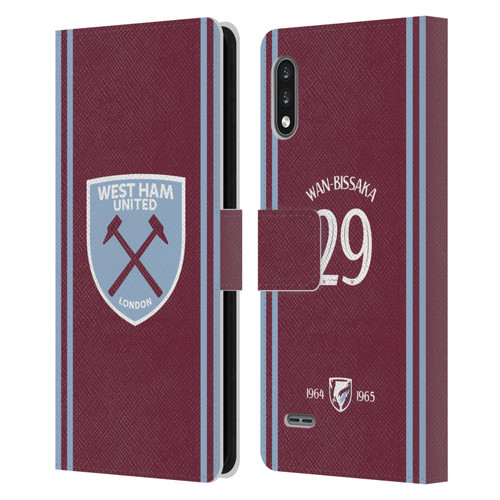 West Ham United FC 2024/25 Players Home Kit Aaron Wan-Bissaka Leather Book Wallet Case Cover For LG K22