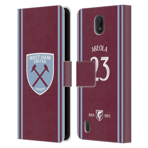 West Ham United FC 2024/25 Players Home Kit Alphonse Areola Leather Book Wallet Case Cover For Nokia C01 Plus/C1 2nd Edition