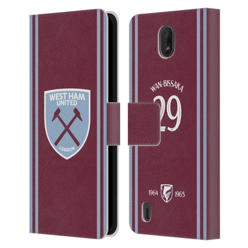 West Ham United FC 2024/25 Players Home Kit Aaron Wan-Bissaka Leather Book Wallet Case Cover For Nokia C01 Plus/C1 2nd Edition