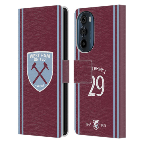 West Ham United FC 2024/25 Players Home Kit Aaron Wan-Bissaka Leather Book Wallet Case Cover For Motorola Edge 30