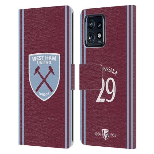 West Ham United FC 2024/25 Players Home Kit Aaron Wan-Bissaka Leather Book Wallet Case Cover For Motorola Moto Edge 40 Pro/Plus 2023
