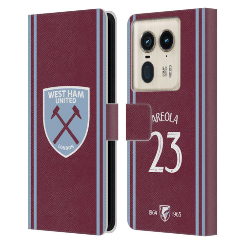 West Ham United FC 2024/25 Players Home Kit Alphonse Areola Leather Book Wallet Case Cover For Motorola Edge 50 Ultra/X50 Ultra