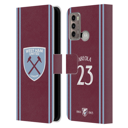 West Ham United FC 2024/25 Players Home Kit Alphonse Areola Leather Book Wallet Case Cover For Motorola Moto G60 / Moto G40 Fusion
