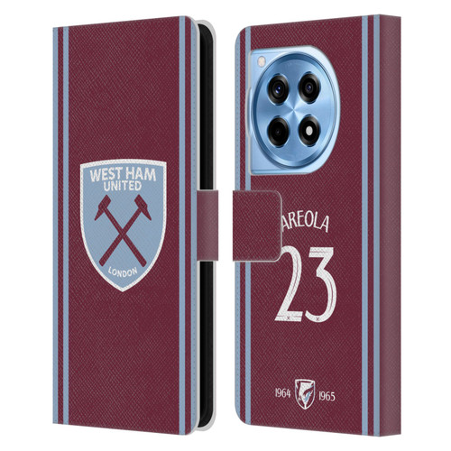 West Ham United FC 2024/25 Players Home Kit Alphonse Areola Leather Book Wallet Case Cover For OnePlus 12R