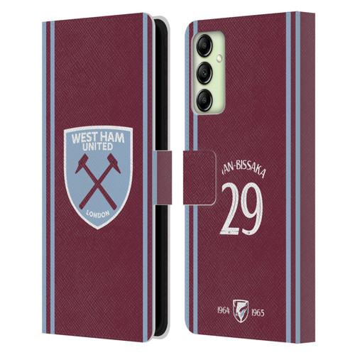 West Ham United FC 2024/25 Players Home Kit Aaron Wan-Bissaka Leather Book Wallet Case Cover For Samsung Galaxy A14 5G West Ham United FC 2024/25 Players Home Kit Aaron Wan-Bissaka Leather Book Wallet Case Cover For Samsung Galaxy A14 5G