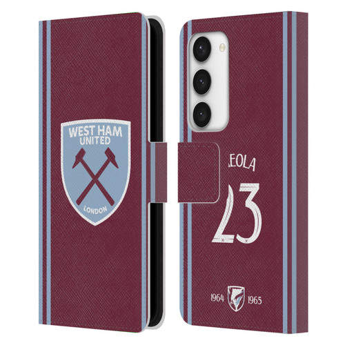 West Ham United FC 2024/25 Players Home Kit Alphonse Areola Leather Book Wallet Case Cover For Samsung Galaxy S23 5G