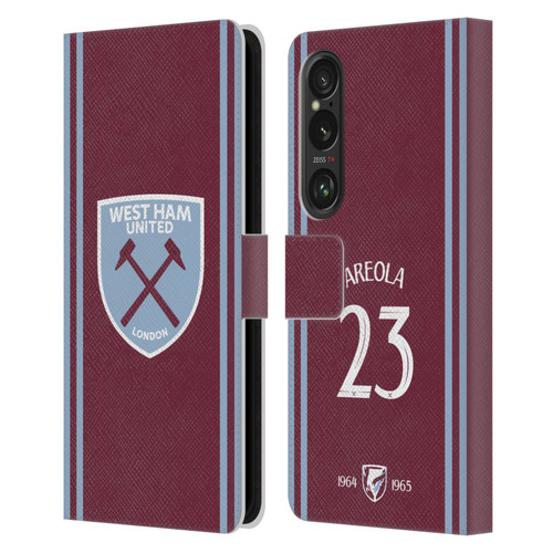West Ham United FC 2024/25 Players Home Kit Alphonse Areola Leather Book Wallet Case Cover For Sony Xperia 1 VI 5G