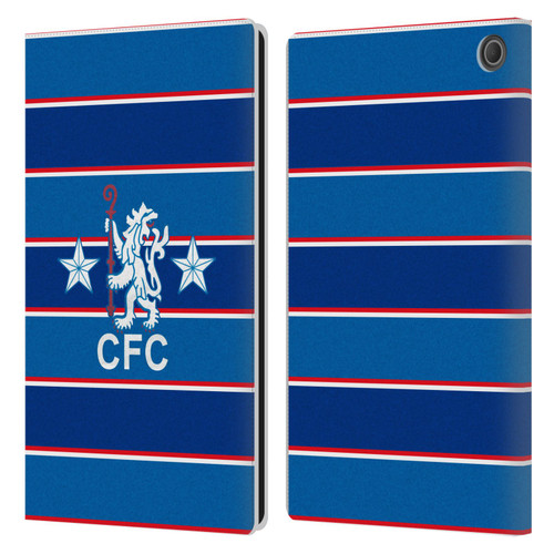 Chelsea Football Club Retro Kit and Stadium 1984 Home Leather Book Wallet Case Cover For Amazon Fire Max 11 2023
