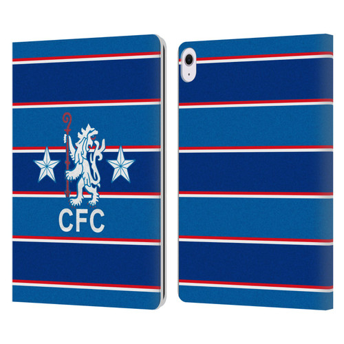 Chelsea Football Club Retro Kit and Stadium 1984 Home Leather Book Wallet Case Cover For Apple iPad Air 13 2024/2025