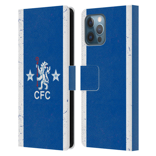 Chelsea Football Club Retro Kit and Stadium 1978 Home Leather Book Wallet Case Cover For Apple iPhone 12 Pro Max