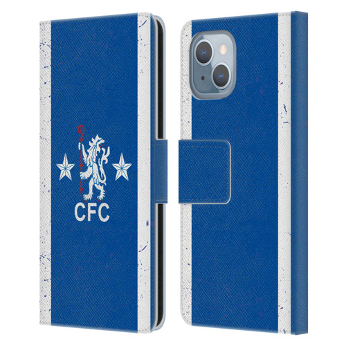 Chelsea Football Club Retro Kit and Stadium 1978 Home Leather Book Wallet Case Cover For Apple iPhone 14