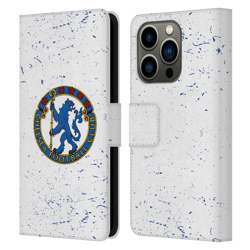 Chelsea Football Club Retro Kit and Stadium 1953 Crest Leather Book Wallet Case Cover For Apple iPhone 14 Pro