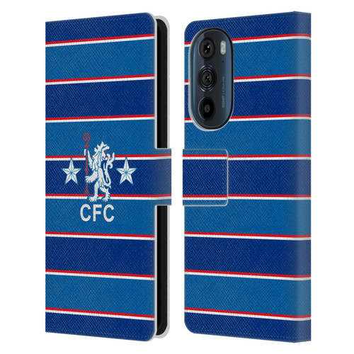 Chelsea Football Club Retro Kit and Stadium 1984 Home Leather Book Wallet Case Cover For Motorola Edge 30