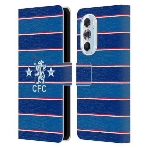 Chelsea Football Club Retro Kit and Stadium 1984 Home Leather Book Wallet Case Cover For Motorola Edge X30