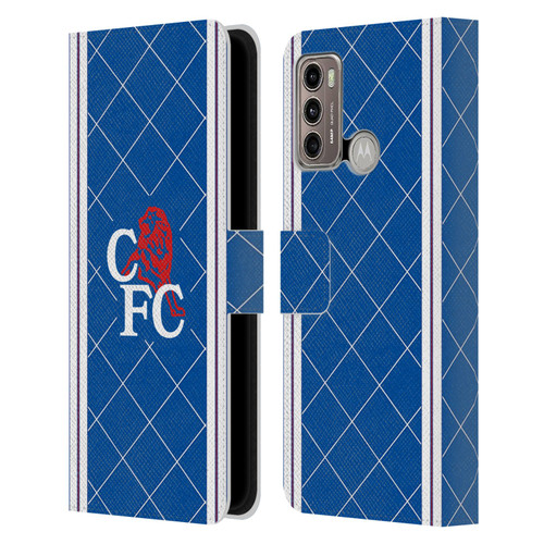 Chelsea Football Club Retro Kit and Stadium 1988 Home Leather Book Wallet Case Cover For Motorola Moto G60 / Moto G40 Fusion