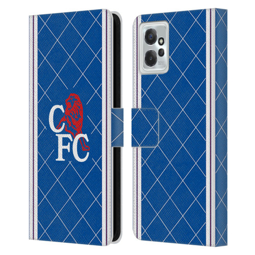 Chelsea Football Club Retro Kit and Stadium 1988 Home Leather Book Wallet Case Cover For Motorola Moto G Power (2023)