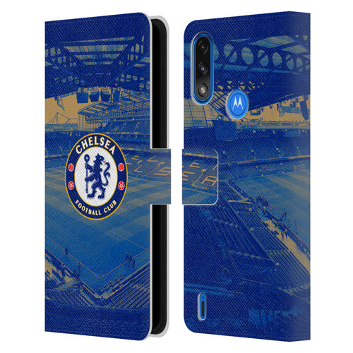 Chelsea Football Club Retro Kit and Stadium Stamford Bridge Leather Book Wallet Case Cover For Motorola Moto E7 Power / Moto E7i Power Chelsea Football Club Retro Kit and Stadium Stamford Bridge Leather Book Wallet Case Cover For Motorola Moto E7 Power / Moto E7i Power