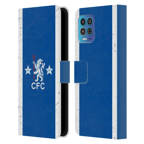 Chelsea Football Club Retro Kit and Stadium 1978 Home Leather Book Wallet Case Cover For Motorola Moto G100