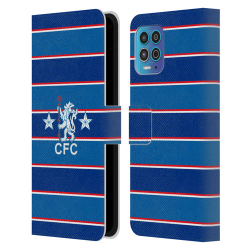 Chelsea Football Club Retro Kit and Stadium 1984 Home Leather Book Wallet Case Cover For Motorola Moto G100