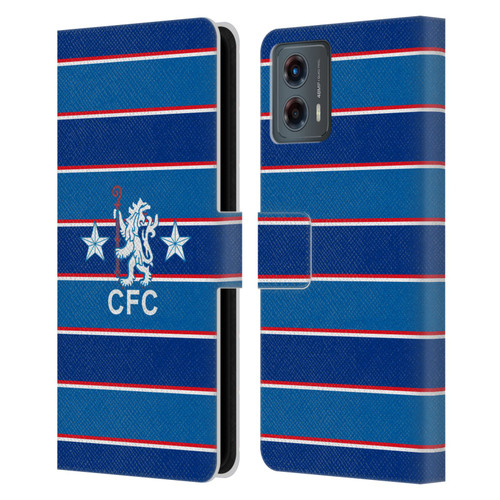 Chelsea Football Club Retro Kit and Stadium 1984 Home Leather Book Wallet Case Cover For Motorola Moto G (2023)