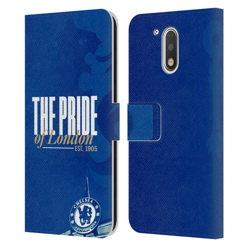 Chelsea Football Club Retro Kit and Stadium Pride Of London Leather Book Wallet Case Cover For Motorola Moto G41