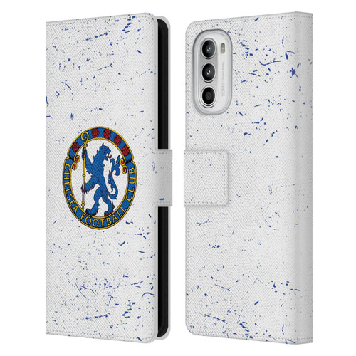 Chelsea Football Club Retro Kit and Stadium 1953 Crest Leather Book Wallet Case Cover For Motorola Moto G52