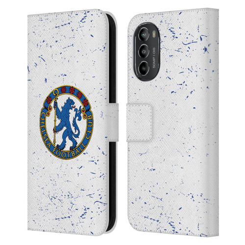 Chelsea Football Club Retro Kit and Stadium 1953 Crest Leather Book Wallet Case Cover For Motorola Moto G82 5G