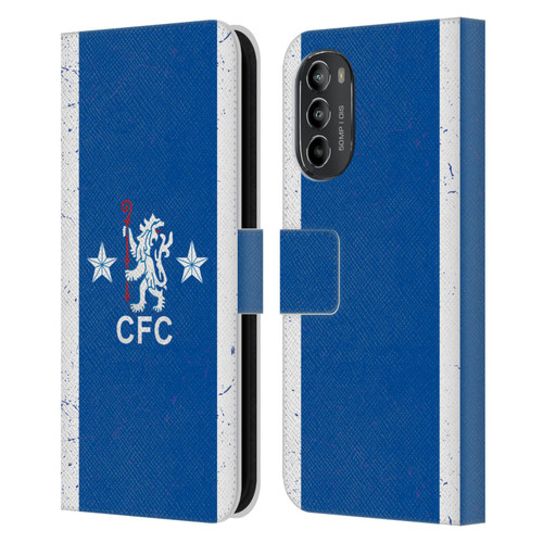 Chelsea Football Club Retro Kit and Stadium 1978 Home Leather Book Wallet Case Cover For Motorola Moto G82 5G
