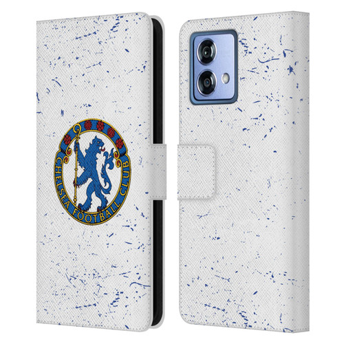 Chelsea Football Club Retro Kit and Stadium 1953 Crest Leather Book Wallet Case Cover For Motorola Moto G84 5G