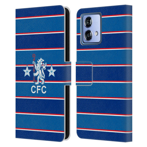 Chelsea Football Club Retro Kit and Stadium 1984 Home Leather Book Wallet Case Cover For Motorola Moto G84 5G